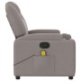 Sillón de masaje reclinable de tela gris taupé de , Sillones - Ref: Foro24-372385, Precio: 270,48 €, Descuento: %