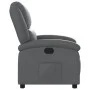 Sillón reclinable de cuero sintético gris de , Sillones - Ref: Foro24-371778, Precio: 211,41 €, Descuento: %