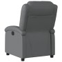 Sillón reclinable de cuero sintético gris de , Sillones - Ref: Foro24-371778, Precio: 214,29 €, Descuento: %