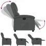 Sillón reclinable de cuero sintético gris de , Sillones - Ref: Foro24-371778, Precio: 211,41 €, Descuento: %