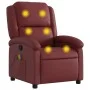 Sillón de masaje reclinable cuero sintético rojo tinto de , Sillones - Ref: Foro24-371786, Precio: 212,97 €, Descuento: %