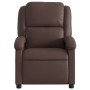 Sillón de masaje reclinable cuero sintético marrón de , Sillones - Ref: Foro24-371784, Precio: 231,93 €, Descuento: %