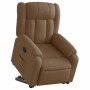 Sillón reclinable elevable de tela marrón en Sillones | Comprar online en Foru.es