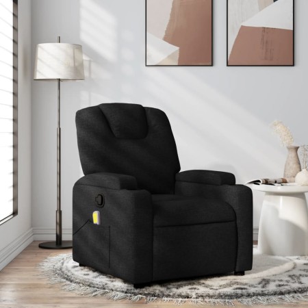 Sillón reclinable de masaje de tela negro de , Sillones - Ref: Foro24-372379, Precio: 255,49 €, Descuento: %