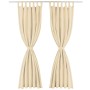 Cortinas de micro-raso con bucles 2 unidades 140x245 cm beis de vidaXL, Cortinas y visillos - Ref: Foro24-132218, Precio: 23,...