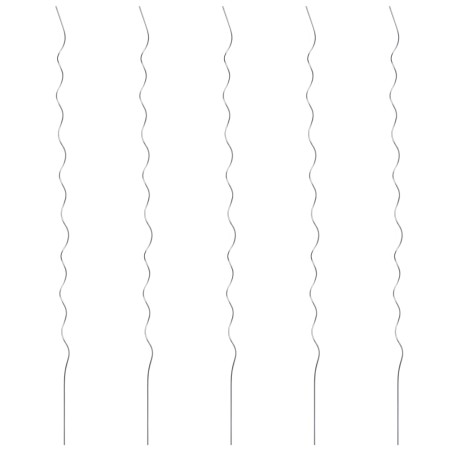 Soporte para planta espiral 5 unidades 110 cm acero galvanizado de vidaXL, Enrejados y soportes para plantas - Ref: Foro24-14...