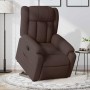 Sillón reclinable elevable tela marrón oscuro en Sillones | Comprar online en Foru.es