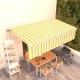 Toldo automático retráctil con persiana amarillo y blanco 6x3 m de , Toldos - Ref: Foro24-3069368, Precio: 522,91 €, Descuent...