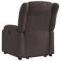 Sillón reclinable elevable tela marrón oscuro en Sillones | Comprar online en Foru.es
