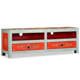 Mueble para la TV de madera de mango maciza pintada a mano de vidaXL, Muebles TV - Ref: Foro24-244595, Precio: 178,72 €, Desc...