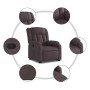 Sillón reclinable elevable tela marrón oscuro en Sillones | Comprar online en Foru.es