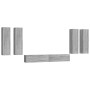 Set de muebles para TV 6 pzas madera contrachapada gris Sonoma de , Muebles TV - Ref: Foro24-3114356, Precio: 255,07 €, Descu...