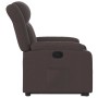 Sillón reclinable elevable tela marrón oscuro en Sillones | Comprar online en Foru.es