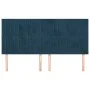 Headboards 4 units of dark blue velvet 80x5x78/88 cm by , Headboards and footboards - Ref: Foro24-3116628, Price: 129,06 €, D...