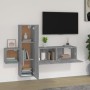 Set de muebles para TV 3 pzas madera contrachapada gris Sonoma de , Muebles TV - Ref: Foro24-3120228, Precio: 105,49 €, Descu...
