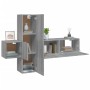 Set de muebles para TV 3 pzas madera contrachapada gris Sonoma de , Muebles TV - Ref: Foro24-3120228, Precio: 105,49 €, Descu...