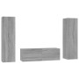Set de muebles para TV 3 pzas madera contrachapada gris Sonoma de , Muebles TV - Ref: Foro24-3120237, Precio: 130,11 €, Descu...