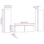 Set de muebles para TV 3 pzas madera contrachapada gris Sonoma de , Muebles TV - Ref: Foro24-3120237, Precio: 130,11 €, Descu...