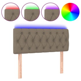 Cabecero con LED de tela gris taupe 100x7x78/88 cm de , Cabeceros y pies de cama - Ref: Foro24-3121942, Precio: 53,03 €, Desc...