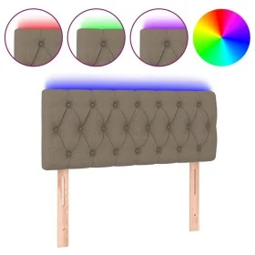 Headboard with LED in taupe gray fabric 100x7x78/88 cm by , Headboards and footboards - Ref: Foro24-3121942, Price: 56,28 €, ...