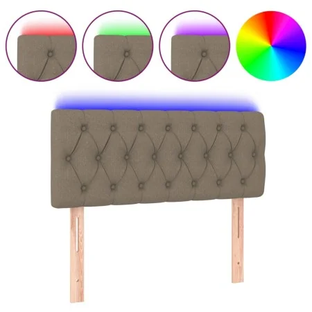 Headboard with LED in taupe gray fabric 100x7x78/88 cm by , Headboards and footboards - Ref: Foro24-3121942, Price: 56,28 €, ...