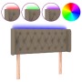 Cabecero con LED de tela gris taupe 103x16x78/88 cm de , Cabeceros y pies de cama - Ref: Foro24-3123566, Precio: 61,63 €, Des...