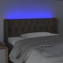 Cabecero con LED de tela gris taupe 103x16x78/88 cm de , Cabeceros y pies de cama - Ref: Foro24-3123566, Precio: 61,63 €, Des...