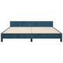 Estructura cama con cabecero terciopelo azul oscuro 160x200 cm de , Camas y somieres - Ref: Foro24-3125889, Precio: 255,26 €,...