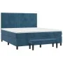 Box spring bed with dark blue velvet mattress 160x200 cm by , Beds and slatted bases - Ref: Foro24-3137975, Price: 587,95 €, ...