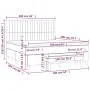 Box spring bed with dark blue velvet mattress 160x200 cm by , Beds and slatted bases - Ref: Foro24-3137975, Price: 587,95 €, ...