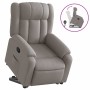 Sillón reclinable elevable tela gris taupe en Sillones | Comprar online en Foru.es