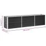 Arriate de acero galvanizado gris antracita 240x40x45 cm de , Maceteros y jardineras - Ref: Foro24-47047, Precio: 59,22 €, De...