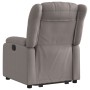 Sillón reclinable elevable tela gris taupe en Sillones | Comprar online en Foru.es
