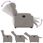 Sillón reclinable elevable tela gris taupe en Sillones | Comprar online en Foru.es