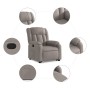 Sillón reclinable elevable tela gris taupe en Sillones | Comprar online en Foru.es