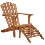 Adirondack garden chair with footrest in solid acacia wood by , Loungers - Ref: Foro24-44117, Price: 159,34 €, Discount: %