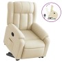 Sillón reclinable elevable de tela color crema en Sillones | Comprar online en Foru.es