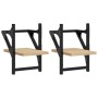 Estantes de pared con barras 2 uds roble Sonoma 20x25x30 cm de , Estantes y estanterías - Ref: Foro24-836229, Precio: 14,28 €...