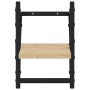Estantes de pared con barras 2 uds roble Sonoma 20x25x30 cm de , Estantes y estanterías - Ref: Foro24-836229, Precio: 14,28 €...