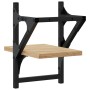 Estantes de pared con barras 2 uds roble Sonoma 20x25x30 cm de , Estantes y estanterías - Ref: Foro24-836229, Precio: 14,28 €...