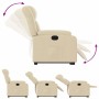 Sillón reclinable elevable de tela color crema en Sillones | Comprar online en Foru.es