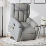 Sillón de masaje reclinable de pie de tela gris claro en Sillones | Comprar online en Foru.es