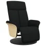 Sillón reclinable con reposapiés tela negra de , Sillones - Ref: Foro24-356523, Precio: 240,44 €, Descuento: %