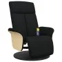 Sillón reclinable de masaje con reposapiés tela negra de , Sillones - Ref: Foro24-356535, Precio: 259,81 €, Descuento: %