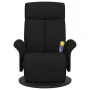 Sillón reclinable de masaje con reposapiés tela negra de , Sillones - Ref: Foro24-356535, Precio: 259,81 €, Descuento: %