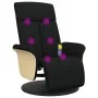 Sillón reclinable de masaje con reposapiés tela negra de , Sillones - Ref: Foro24-356535, Precio: 259,81 €, Descuento: %