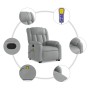 Sillón de masaje reclinable de pie de tela gris claro en Sillones | Comprar online en Foru.es
