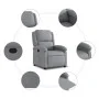 Sillón reclinable de tela gris claro de , Sillones - Ref: Foro24-371751, Precio: 226,04 €, Descuento: %