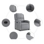 Sillón reclinable de tela gris claro de , Sillones - Ref: Foro24-371751, Precio: 228,77 €, Descuento: %