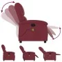 Sillón de masaje reclinable de tela color vino tinto de , Sillones - Ref: Foro24-371766, Precio: 209,96 €, Descuento: %